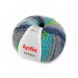 laine fil azteca tricoter laine acrylique gris vert bleu automne hiver katia 7863 ptd