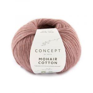 laine fil mohaircotton tricoter coton bio gots mohair superkid rose moyen automne hiver katia 75 ptd
