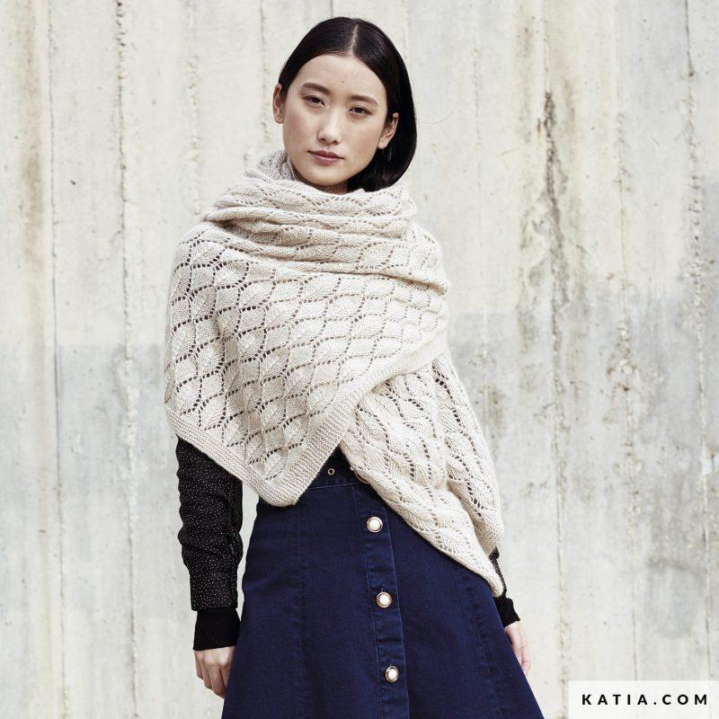 patron tricoter tricot crochet femme chale automne hiver katia 6185 3 g