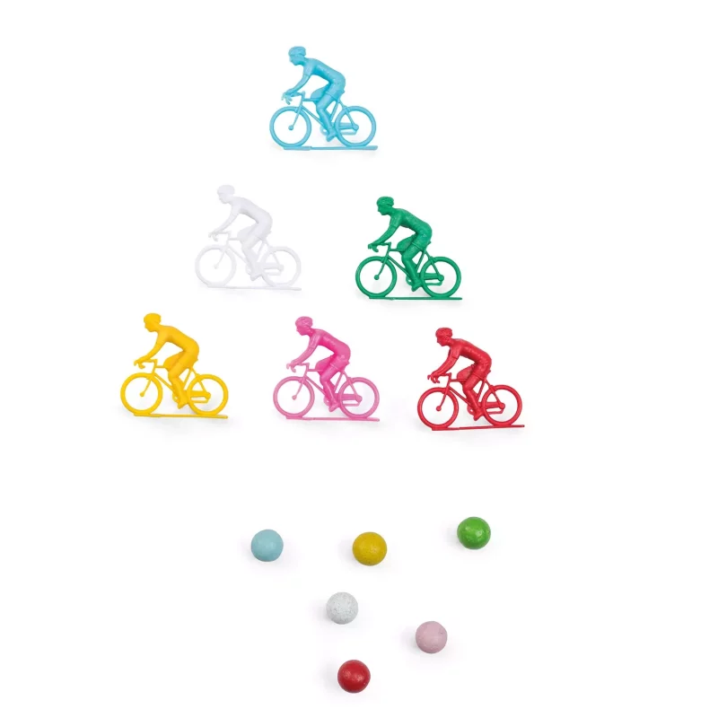 jeu de 6 cyclistes avec billes