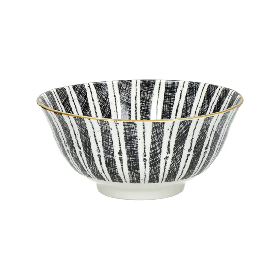 Featured image for “ALTO - bol à soupe - porcelaine - DIA 15,5 x H 7 cm - noir/blanc”