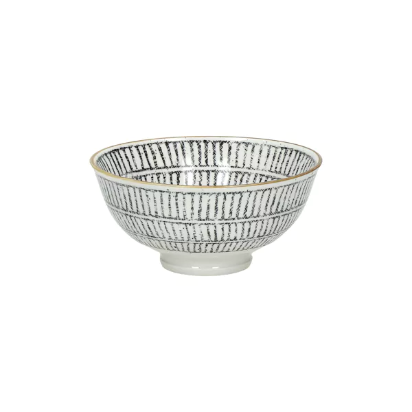 Featured image for “ALTO - bol à céréales - porcelaine - DIA 12 x H 6 cm - noir/blanc”