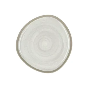 primeval assiette petit déjeuner porcelaine l 20,4 x w 20 x h 1,5 cm gris clair