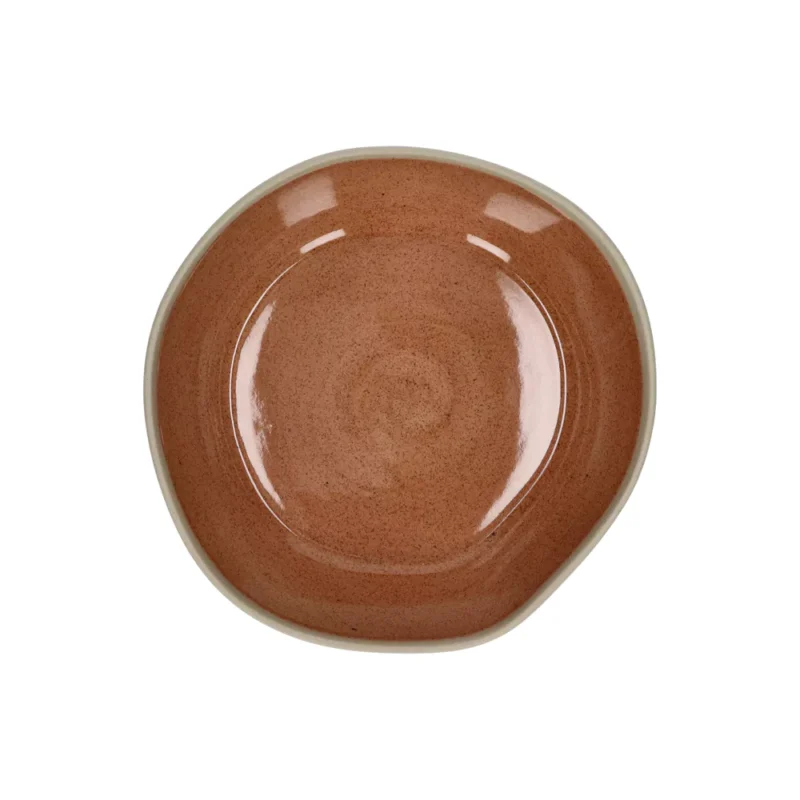 primeval bol à soupe porcelaine l 18,5 x w 18 x h 4,8 cm terracotta